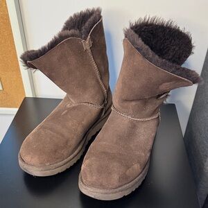 UGG One Button Chocolate Brown Winter Boots